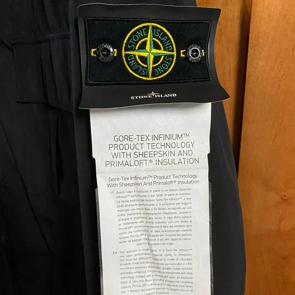 Stone Island Long Coat Size M Black